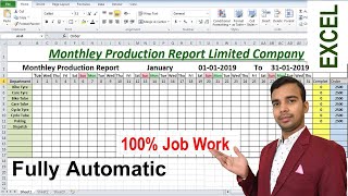 Monthly production Report Limited company For Microsoft excel Advance Formula [upl. by Amsden]