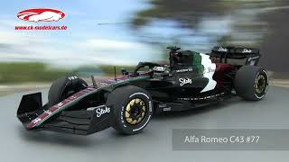 ckmodelcarsvideo Valtteri Bottas Alfa Romeo C43 77 Italien GP Formel 1 2023 118 Solido [upl. by Noiramaj]