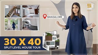 30x40 House Construction In Bangalore  Split Level House Design  West Facing House With Vastu [upl. by Acinoed]