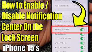 iPhone 1515 Pro Max How to EnableDisable Notification Center On the Lock Screen [upl. by Salokcin]