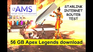 Starlink 56GB Video game download How well does it do Apex Legends update how long does it take [upl. by Ahsiugal629]