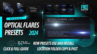 Optical Flares Presets  Lens Flare Preset  Optical Flares Preset  Video Copilot  After Effect [upl. by Atte]