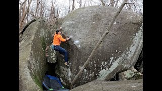 Haycock Bouldering  First Ascent of Rumble In The Jumble v7 [upl. by Anisamot]