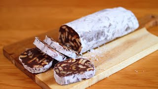 Salame al cioccolato  Il Dolce Tradizionale italiano più facile [upl. by Ayatan]