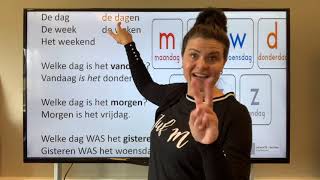 NT2 les 6 maandag woensdag weekend welke dag is het vandaag Nederlands leren TC24 learndutch [upl. by Ellehsim]