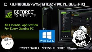 nvspcap64dll access denied FIX Windows 10 [upl. by Rawden]