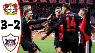 Bayer Leverkusen vs Qarabag FK 32 Patrik Schick Goal  Goals and Highlights 2024 [upl. by Akehsal]