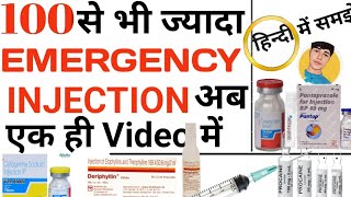 Emergency Injection  Emergency medicine  Emergency injection list  Emergency medicine in Hindi [upl. by Trevorr]