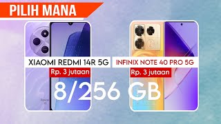 XIAOMI REDMI 14R 5G VS INFINIX NOTE 40 PRO 5GPerforma Powerful  108 MP  5160 mAh [upl. by Jamima535]