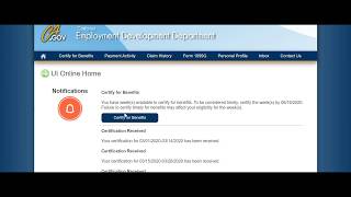 Certifying for unemployment benefits California Selfemployment PUA using UI Online EDD [upl. by Corinna]