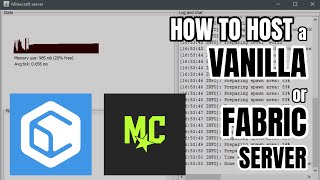 How to Make a Vanilla Server or Fabric Server For Your PC or Server Hosting Service for Minecraft [upl. by Nitniuq804]