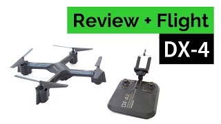 Sharper Image DX4 Streaming Drone  Review and Flight [upl. by Enialahs]