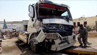 Mercedes Truck Accident Cabin  Chassis Repairing And Restoration Complete Video Truck World 1 [upl. by Hairahcaz]