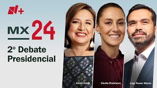 Segundo Debate Presidencial 2024 México Claudia Sheinbaum Xóchitl Gálvez Álvarez Máynez [upl. by Christenson]