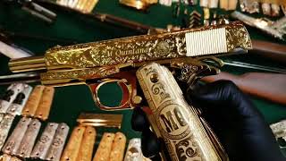 Gold plated and engraved Colt 1911 38 super [upl. by Ati]