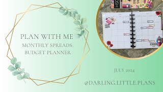 Plan with Me  Budget Monthly Classic Happy Planner  Live Love Posh  Summer Allure [upl. by Benedetta]