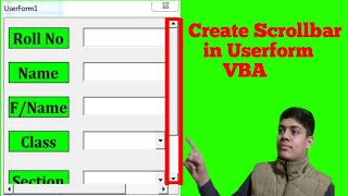 How to Create Scrollbar in Userform VBAHow to Create Horizental and Vertical Scrollbar in Userform [upl. by Harwilll875]