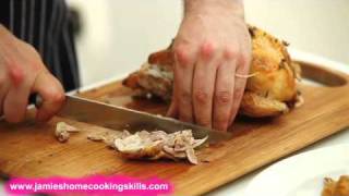 How to carve a chicken  Jamie Olivers Home Cooking Skills [upl. by Grosberg740]