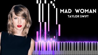 Mad Woman  Taylor Swift  Piano tutorial [upl. by Oshinski]