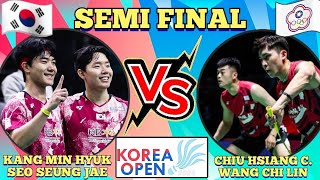 SF🇰🇷Kang Min HyukSeo Seung Jae VS TPEChiu Hsiang ChiehWang Chi Lin🔥💪‼️koreaopen2024 [upl. by Layol]