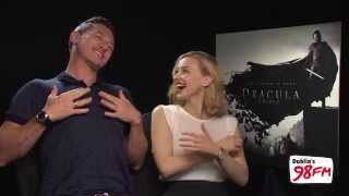 Luke Evans and Sarah Gadon Chat to Dublins 98FM about Dracula Untold [upl. by Yllor]