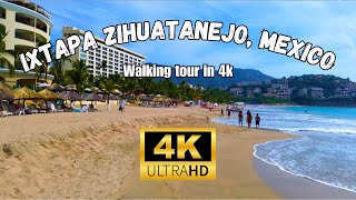 A walking tour of Ixtapa Zihuatanejo Mexico in 4k chill Music [upl. by Nannaihr]