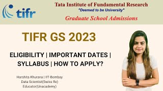 TIFR GS 2023  How to fill Application Form  Important Dates  Eligibility  Fellowship [upl. by Quinby]