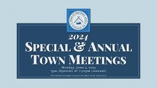 Freetown Special and Annual Town Meetings 06324 [upl. by Achorn]