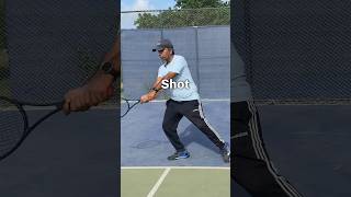 Open stance running backhand in tennis tennis tennistips backhand youtubeshorts [upl. by Sliwa76]