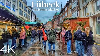 Lübeck Germany Christmas Market Walking Tour 2022  4K Ultra HD [upl. by Rachel]