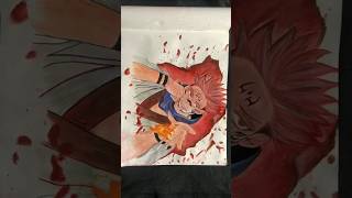 Sukuna  spill art  anime art shorts art anime sukuna jujutsukaisen [upl. by Asen]