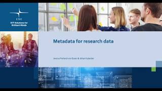 Webinar Metadata in Science [upl. by Annahsohs]