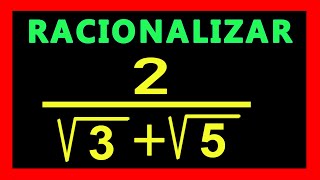 ✅👉 Racionalizacion de Denominadores Binomio ✅ Racionalizar Denominadores [upl. by Bowen]