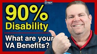 VA Benefits with 90 ServiceConnected Disability  VA Disability  theSITREP [upl. by Kenlay]