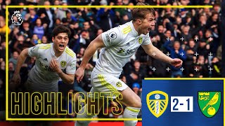 Highlights Leeds United 21 Norwich City  GELHARDT SCORES INJURYTIME WINNER Premier League [upl. by Aicilaf]