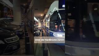 Lautes Auto und ein Flexity Tram unter der Hardbrücke Stadt Zürich Schweiz 2023  shorts [upl. by Ahsenyt413]