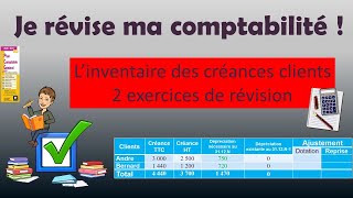 2 Exercices corrigés de suivi des créances clients  dépréciation et créances irrécouvrables [upl. by Akaenahs]