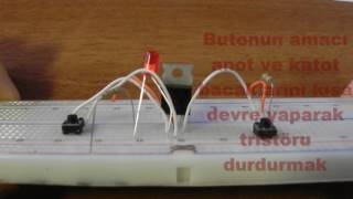 Tristör tetikleme ve durdurma devresi [upl. by Neyut]
