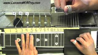 Pedal Steel Basics Vol 2  quotAMAZING GRACEquot  Using Major Chord Grips [upl. by Hizar]