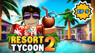 TROPICAL RESORT TYCOON 2 COMPLETED Roblox CARNIVAL amp ROLLERCOASTER [upl. by Ellicec409]