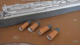 Titanic cardboard maquette time lapse [upl. by Enilamme]