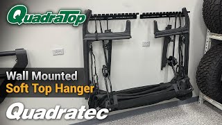 QuadraTop Wall Mounted Soft Top Storage Hanger for Jeep Wrangler CJ amp Gladiator [upl. by Ahsercul717]