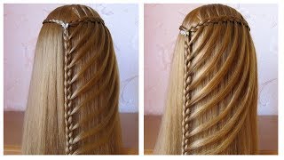 Tuto tresse cascade facile ★ Coiffure simple pour tous les jours cheveux long [upl. by Calondra]