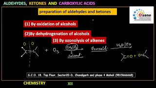 LECTURE 2 CARBONYL COMPOUNDS  PREPRATION OF ALDEHYDE AND KETONES CLASS XII [upl. by Notseh]