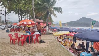 Praia grande lotada em Ubatuba SP 010124 [upl. by Bordie]