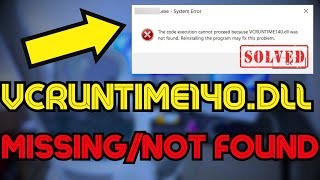 Fix VCRUNTIME140dll is missing or Not Found Error on Windows 10 in 3 Minutes [upl. by Alameda]