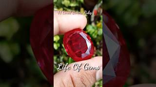 44 Carat Burma Ruby ‼️🔥❤️  Minerals  Gemstones lifeofgems gemstone ruby myanmar gems youtube [upl. by Deni908]