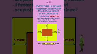 S75  ATTRAVERSA IL FOSSATO  Problema di geometria e di logica [upl. by Idnod]