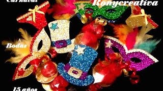 COMO HACER DISTINTIVOS PARA FIESTA DE CARNAVAL [upl. by Groos903]