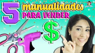 5 Manualidades que puedes ✂️ VENDER y GANAR DINERO 🤑 desde CASA  Marlene Campos [upl. by Ayihsa]